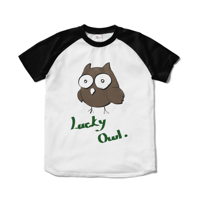 ラグランTシャツ - S - ホワイト×ブラック