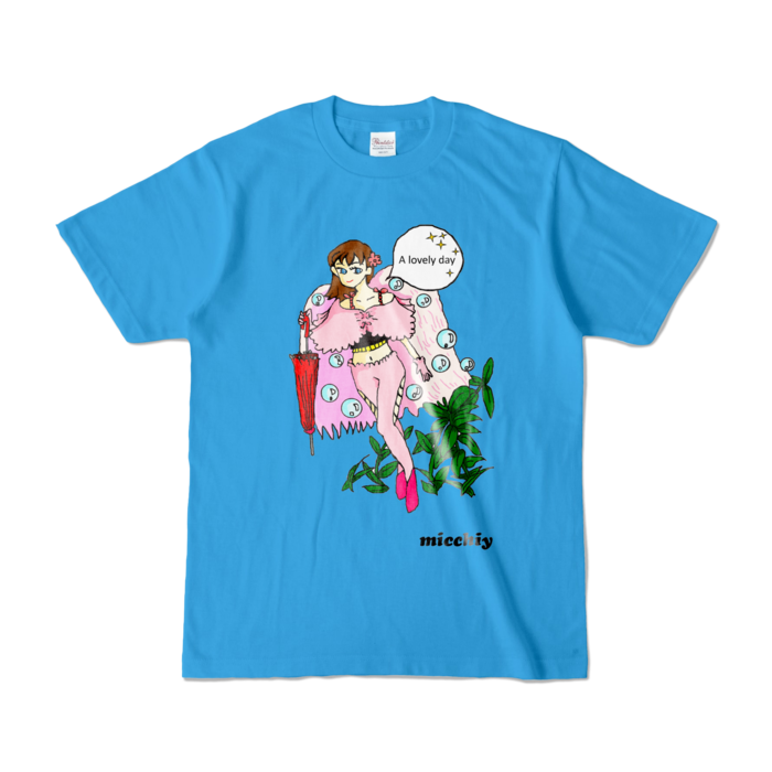 カラーTシャツ - S - ターコイズ