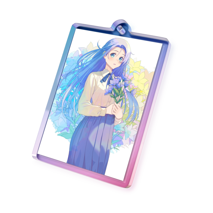 オーロラアクリルキーホルダー - 50 × 50mm