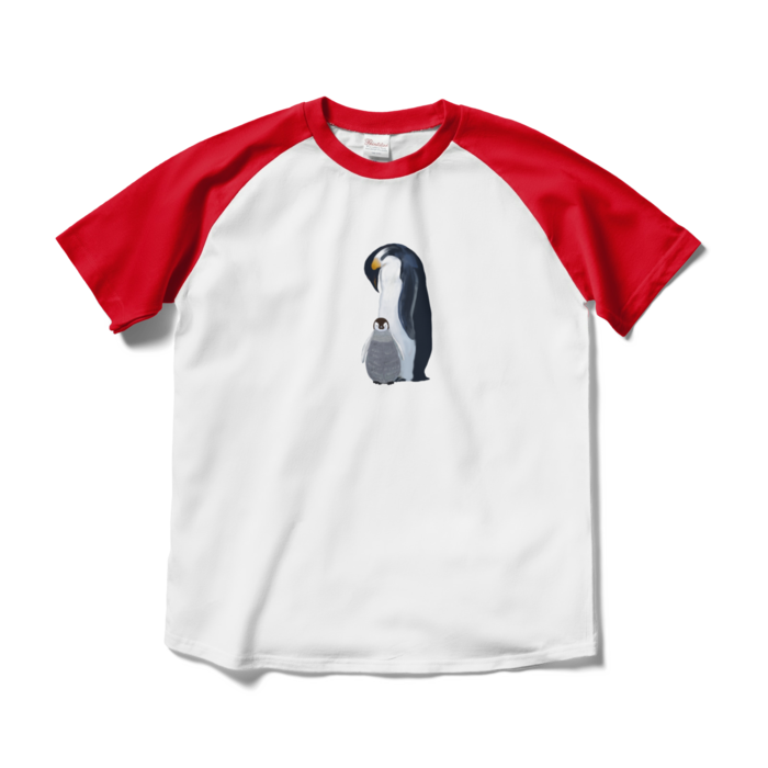 ラグランTシャツ - M - ホワイト×レッド