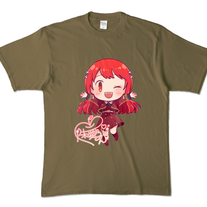 カラーTシャツ - XL - オリーブ (濃色)