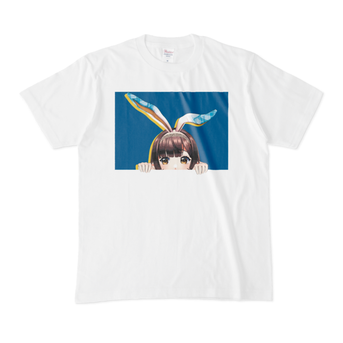 Tシャツ - M - 白/ブルー