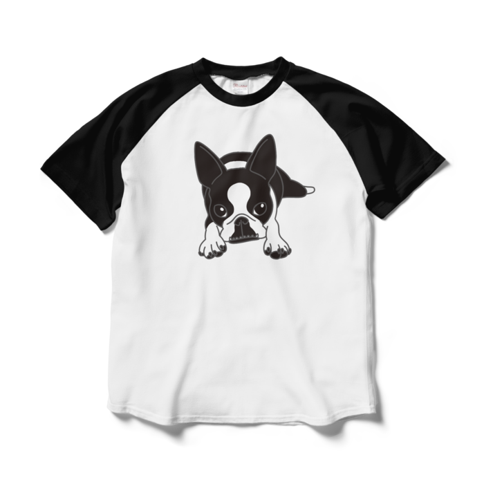 ラグランTシャツ - L - ホワイト×ブラック