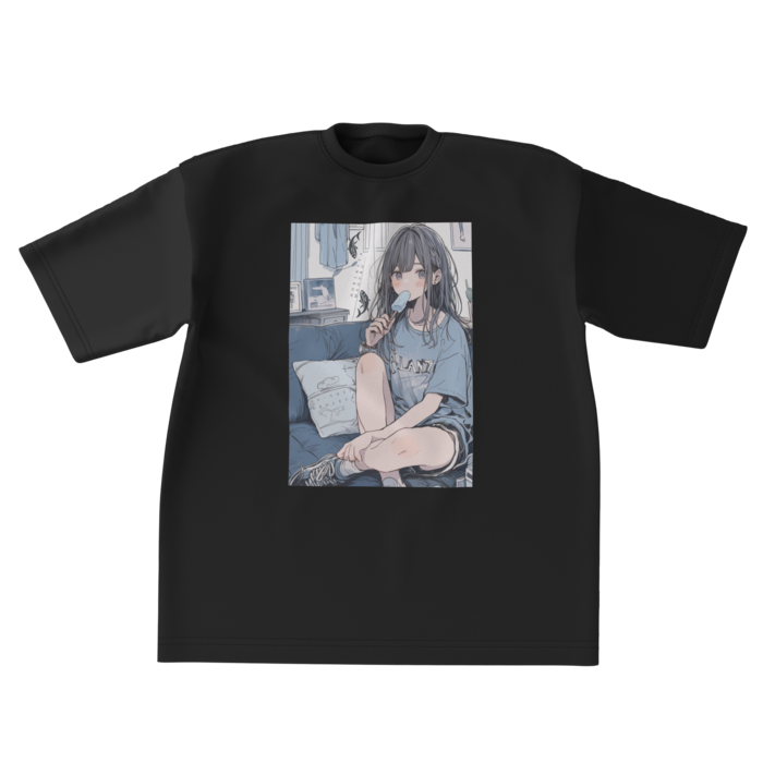 ビッグシルエットTシャツ - XL - 正面まぐろ