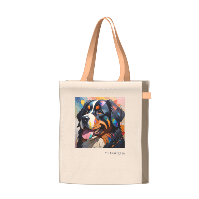ツートンカラーバッグ - オレンジ - W34 × H41 × D14cm