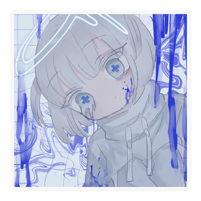 ステッカー - 100 x 100 (mm)クリア