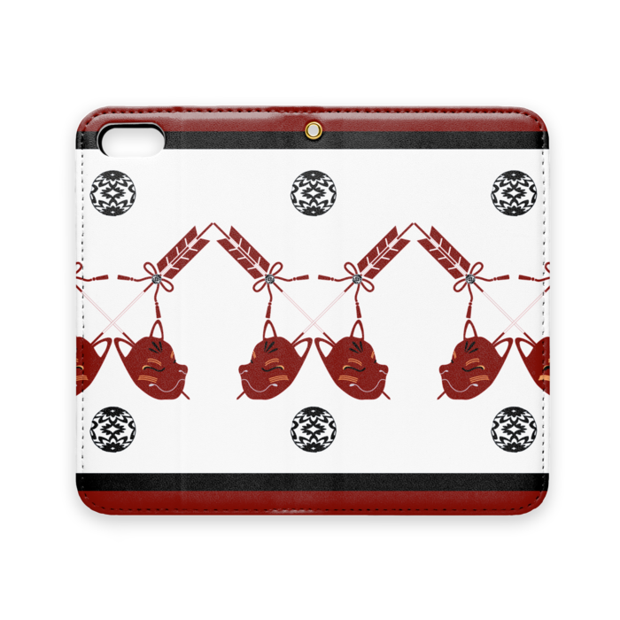 手帳型iPhoneケース(ベルトなし) - iPhone 5 / 5s / SE - ストラップ穴 あり