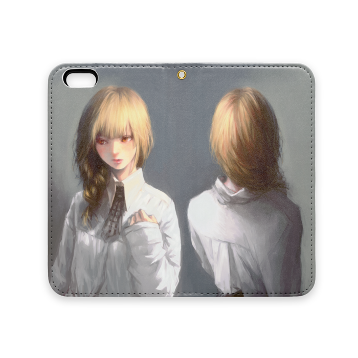 手帳型iPhoneケース(ベルトなし) - iPhone 6 / 6s - ストラップ穴 あり