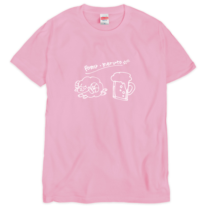 Tシャツ（シルクスクリーン印刷）XLピンク