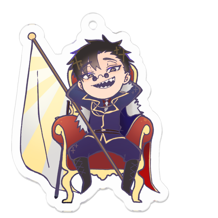 アクリルキーホルダー（コーティング） - 50 x 50 (mm)