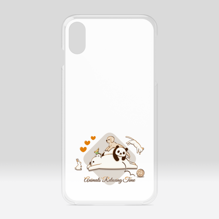 クリアiPhoneケース　白色　iPhone XSMax