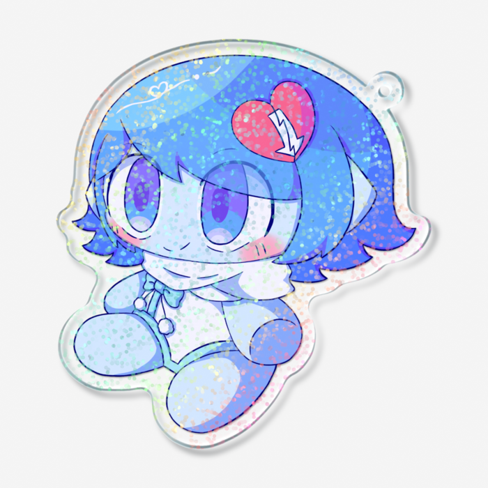 まいなす ホログラムアクリルキーホルダー - 70 × 70mm