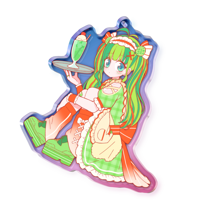 オーロラアクリルキーホルダー - 70 × 70mm