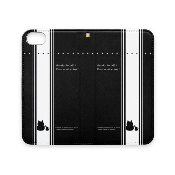 手帳型iPhoneケース(ベルトなし) - iPhone 8 / 7 - ストラップ穴 あり