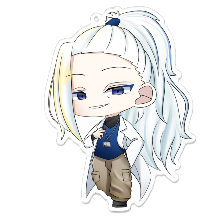 先生アクリルキーホルダー - 100 x 100 (mm)