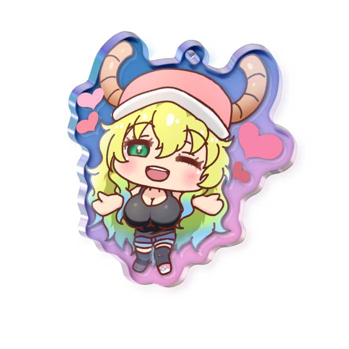 オーロラアクリルキーホルダー - 50 × 50mm