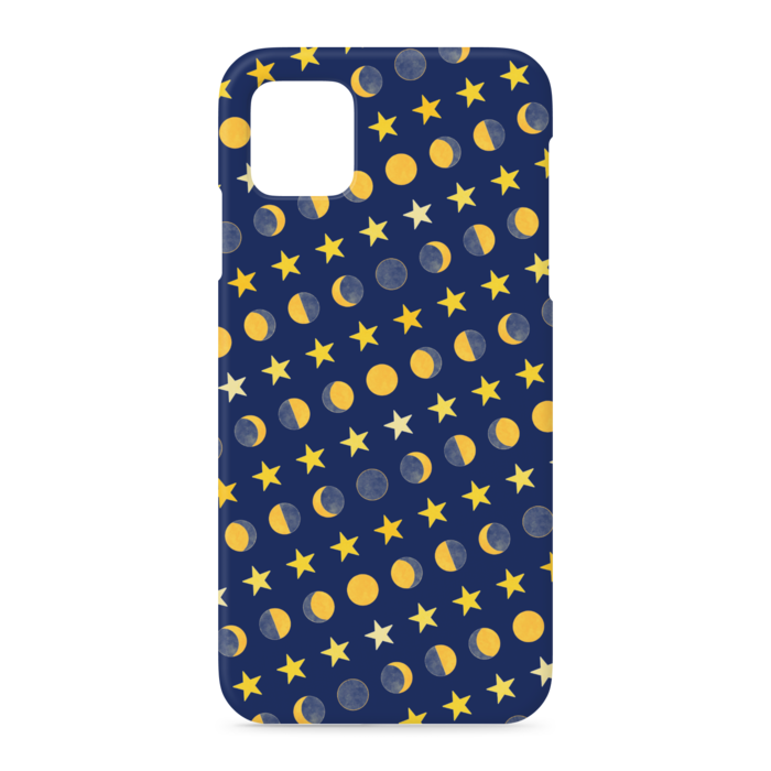 iPhoneケース・月と星・紺:iPhone 11 Pro Max - 側面あり