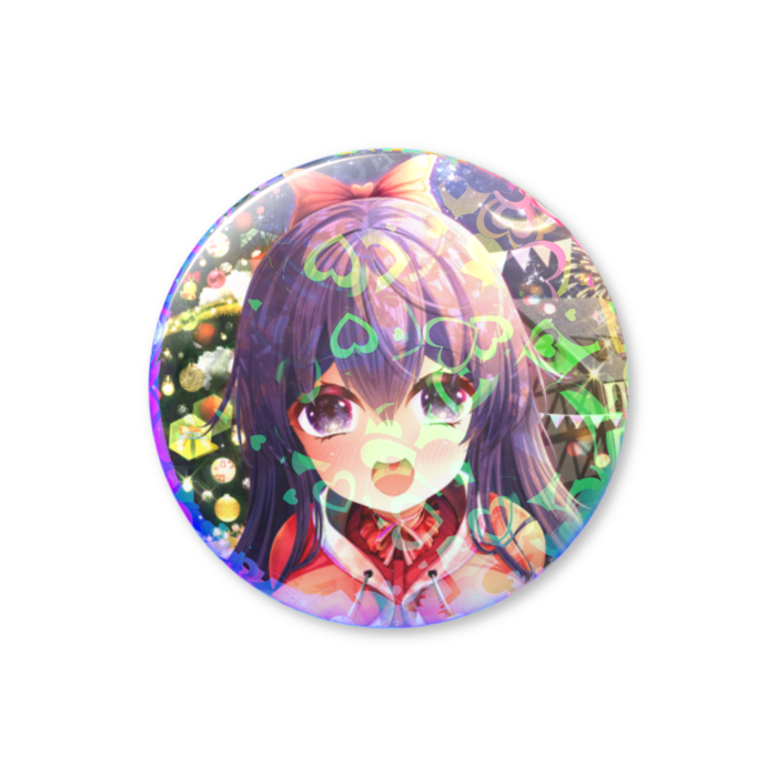 ホログラム缶バッジ - 32mm(ハート)