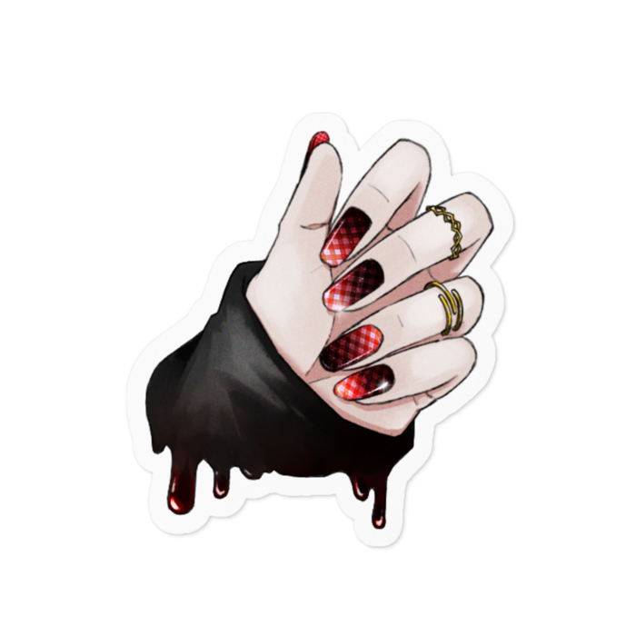 赤（チェック）- 100 x 100 (mm)