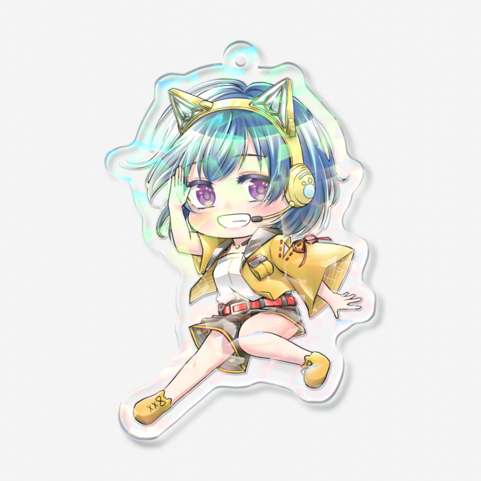 ホログラムアクリルキーホルダー - 70 × 70mm
