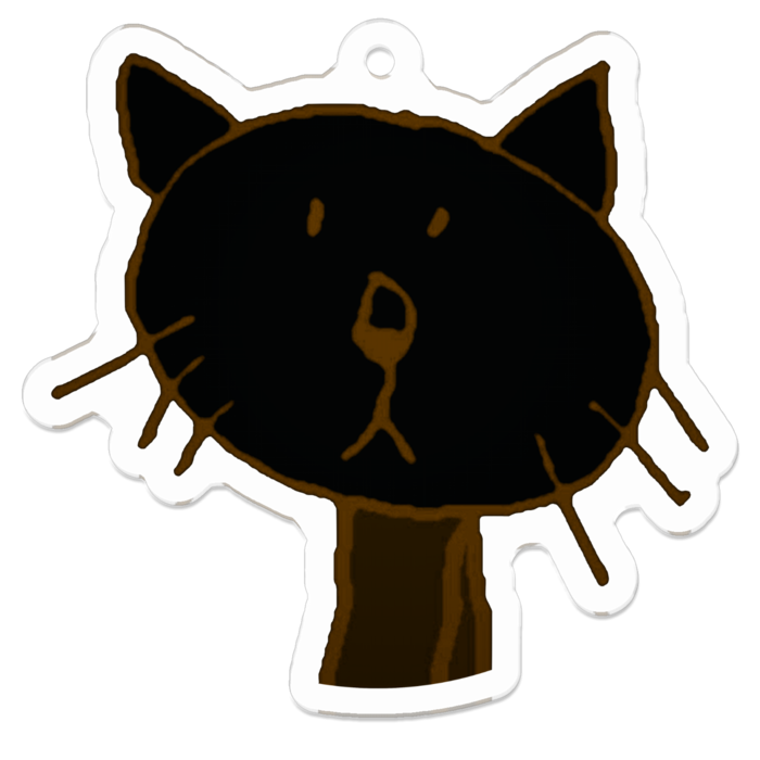 深煎り・アクリルキーホルダー（コーティング） - 50 x 50 (mm)