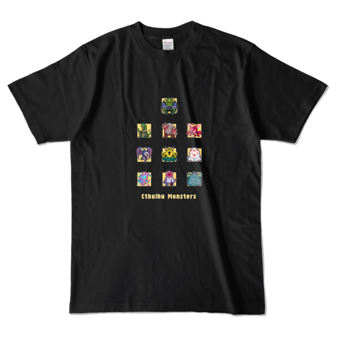 カラーTシャツ - L - ブラック (濃色)【yellow】