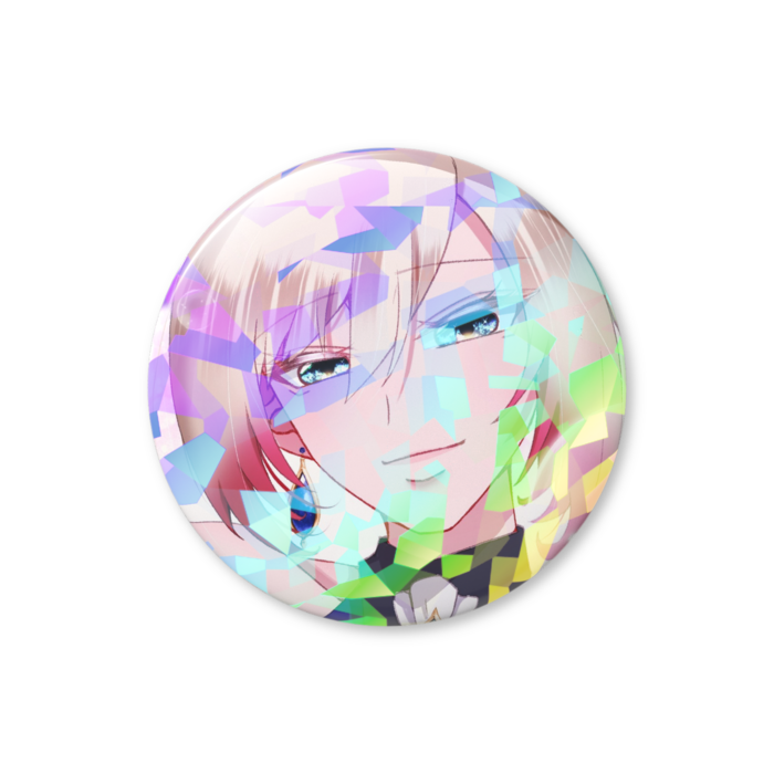 ホログラム缶バッジクリスタル - 76mm