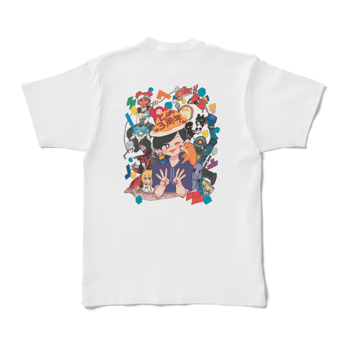 Tシャツ - XL - 白(裏プリント)
