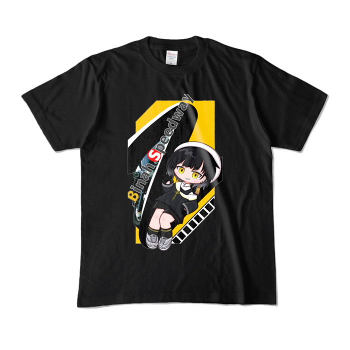 イラストTシャツ - M - ブラック (濃色)