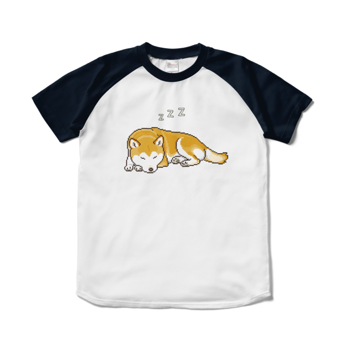 ラグランTシャツ - S - ホワイト×ネイビー