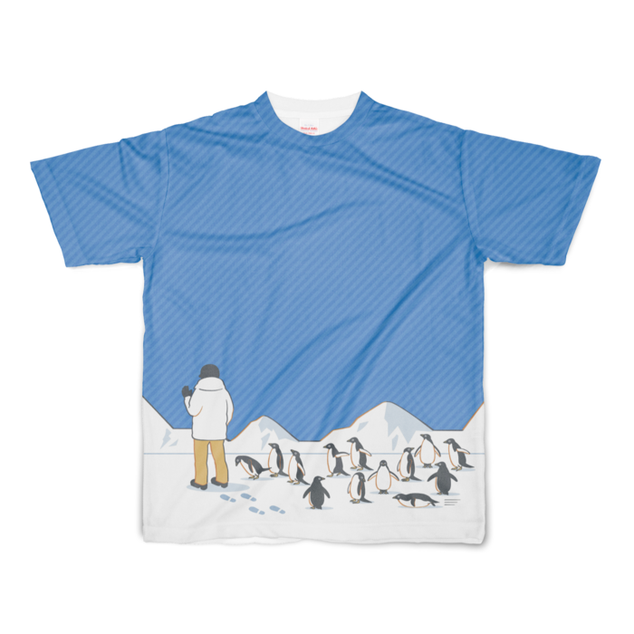 フルグラフィックTシャツ　青色　S