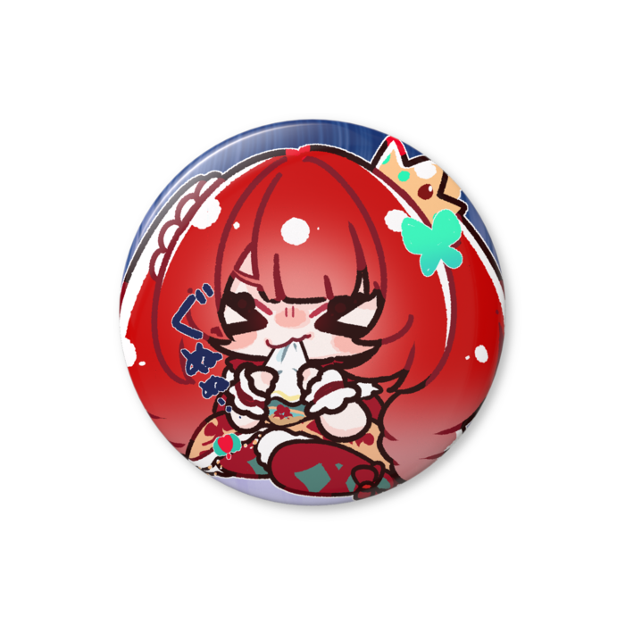 むしゃだむ缶バッジ ｢ぐぬぬ｣