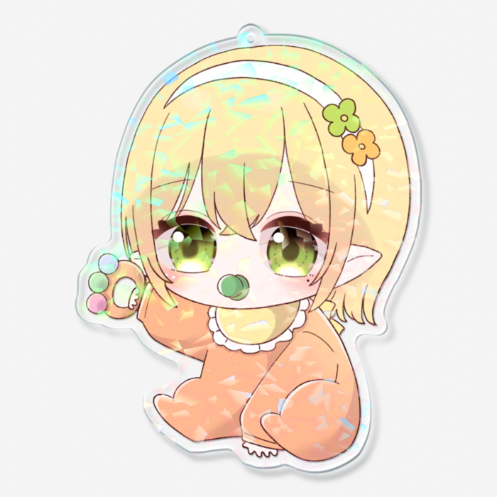 ホログラムアクリルキーホルダー - 100 × 100mm