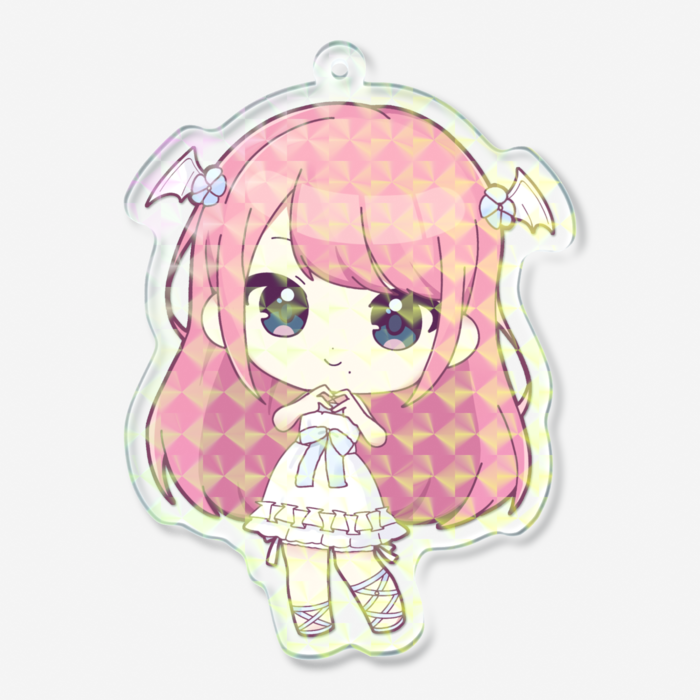 ホログラムアクリルキーホルダー - 70 × 70mm