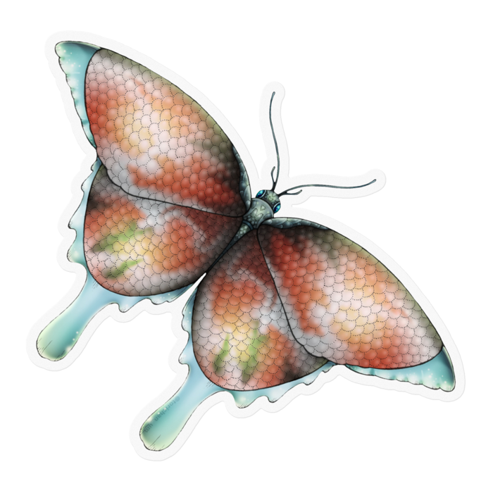 赤　ー　クリア／100 x 100㍉