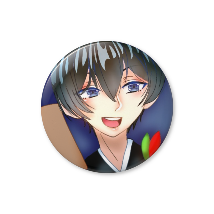 羽子板持ってる少年　缶バッジ（バリュー） - 32mm