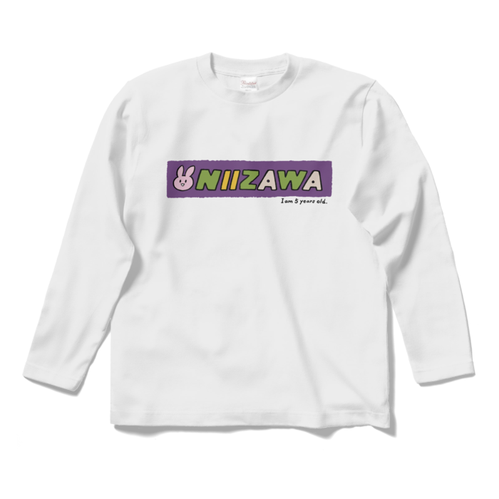 ロングスリーブTシャツ - S - ホワイト(パープルロゴ)