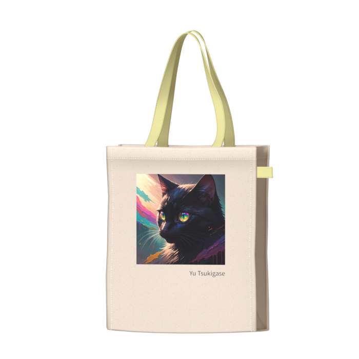 ツートンカラーバッグ - イエロー - W34 × H41 × D14cm