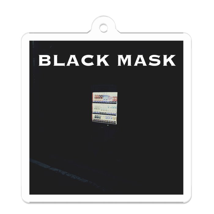 “BLACK MASK MAN” アクリルキーホルダー - 50 x 50 (mm)