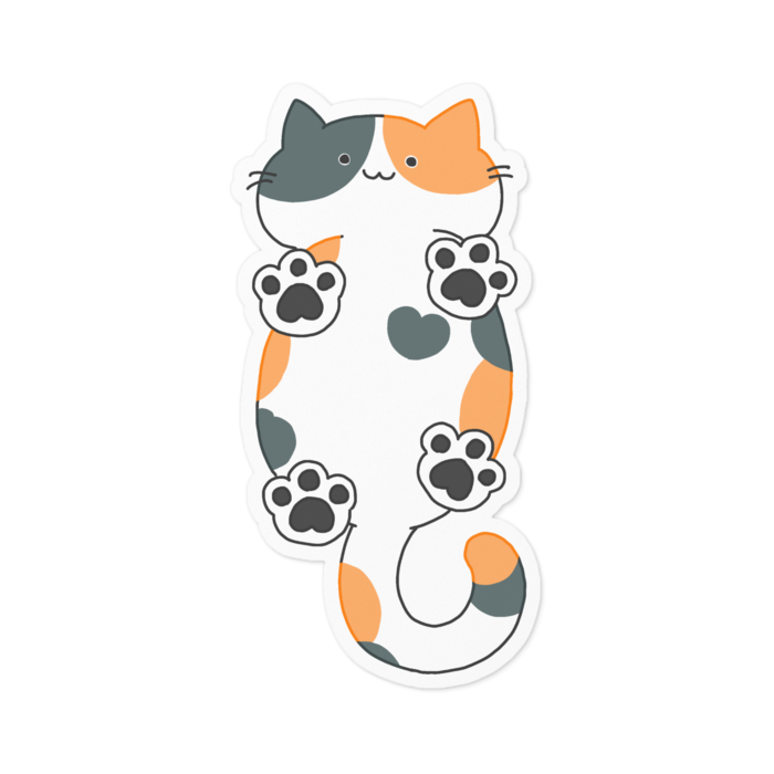 ホワイト - 100 x 100 (mm)【猫】