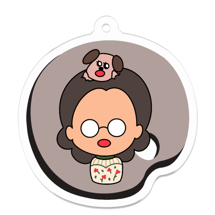 アクリルキーホルダー（コーティング） - 50 x 50 (mm)