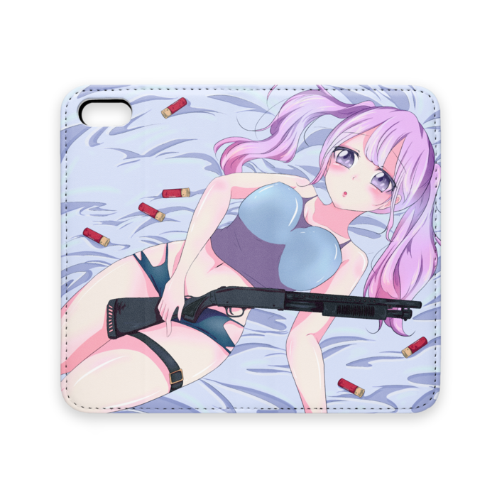 手帳型iPhoneケース(ベルトなし) - iPhone 5 / 5s / SE - ストラップ穴 なし