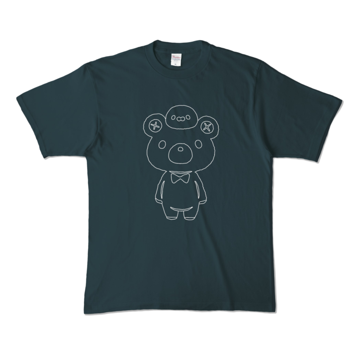 まんじゅうカラーTシャツ - XL - デニム (濃色)