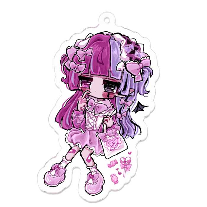 アクリルキーホルダー（コーティング） - 70 x 70 (mm)