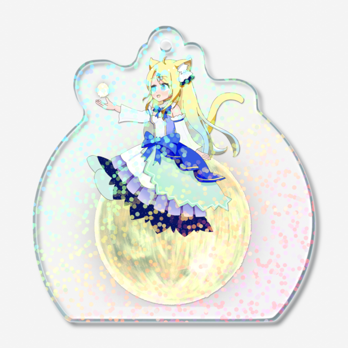 ホログラムアクリルキーホルダー - 50 × 50mm