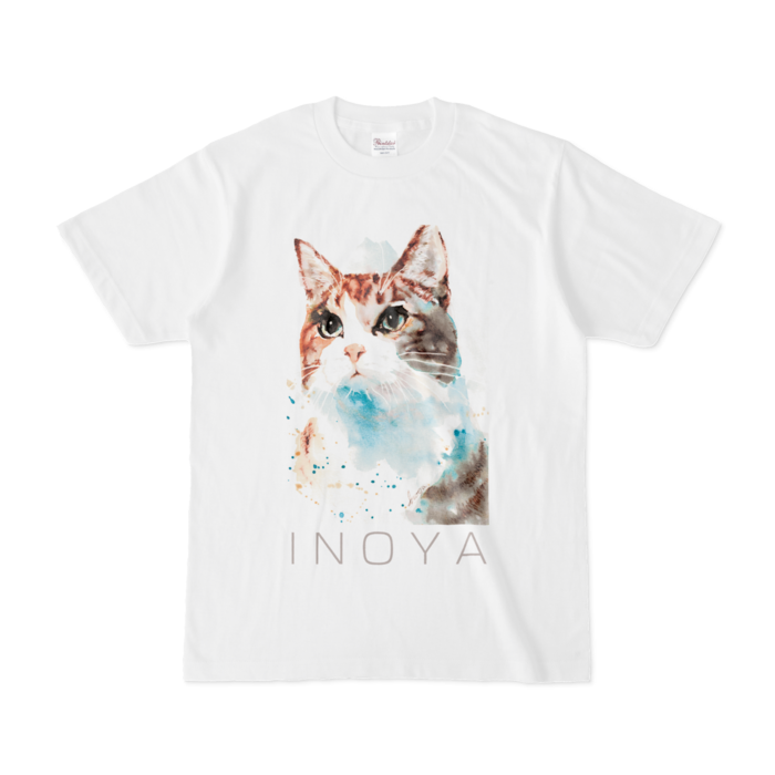 【Tシャツ猫A _白】Sサイズ