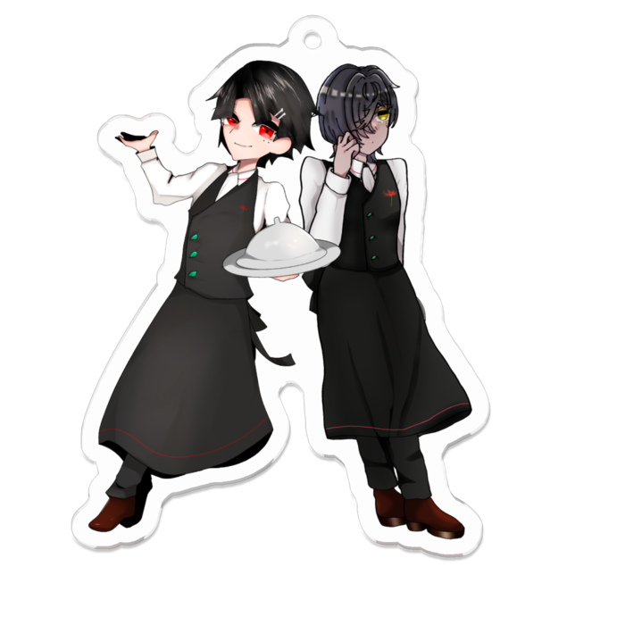 アクリルキーホルダー（コーティング） - 70 x 70 (mm)