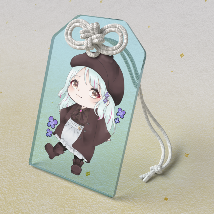 アクリルお守り青 - 50 × 80mm