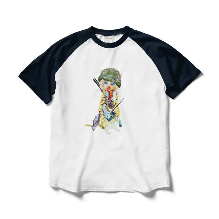 ラグランTシャツ - L - ホワイト×ネイビー