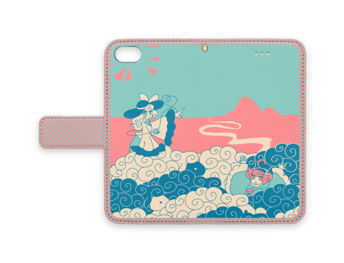 手帳型iPhoneケース - iPhone7 - ストラップ穴 あり